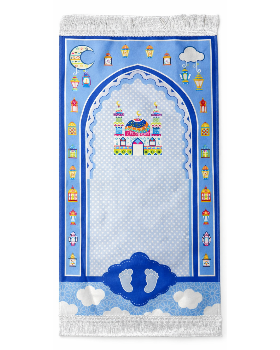 İsim Nakışlı Çocuk Seccadesi Kabe desenli 40×95 cm | Dijital Baskı | Renkli & Eğitici Tasarım (Kopya)