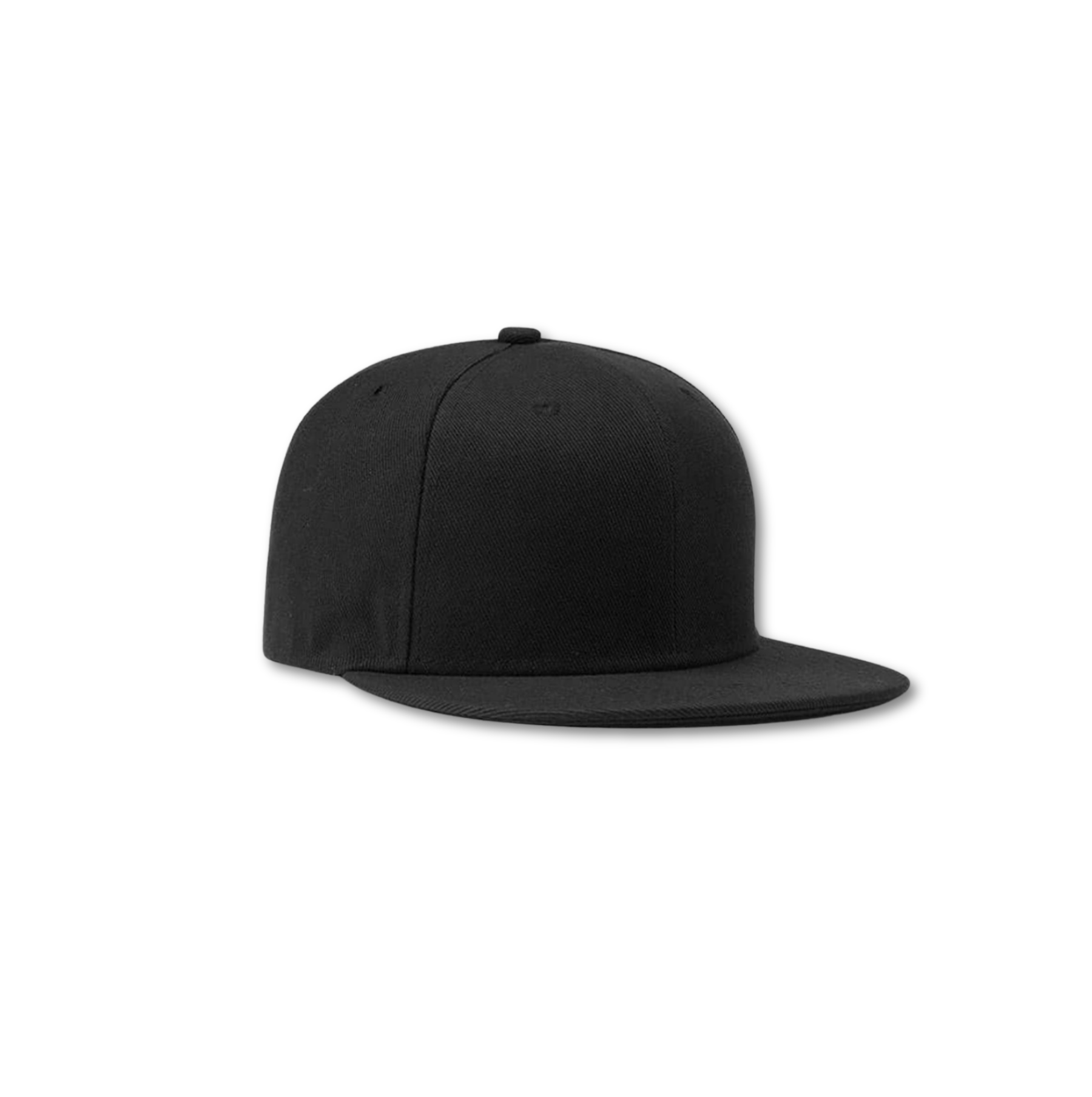Düz Siyah Snapback Şapka | Flat Siperlik | Unisex Pamuk Şapka