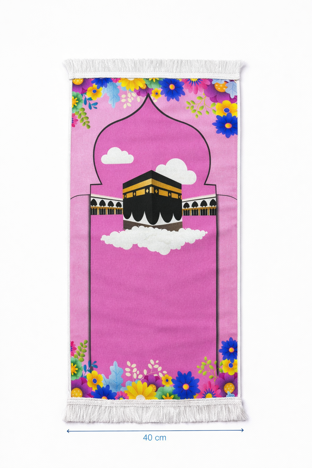 Çocuk Seccadesi Kabe desenli 40×95 cm | Dijital Baskı | Renkli & Eğitici Tasarım