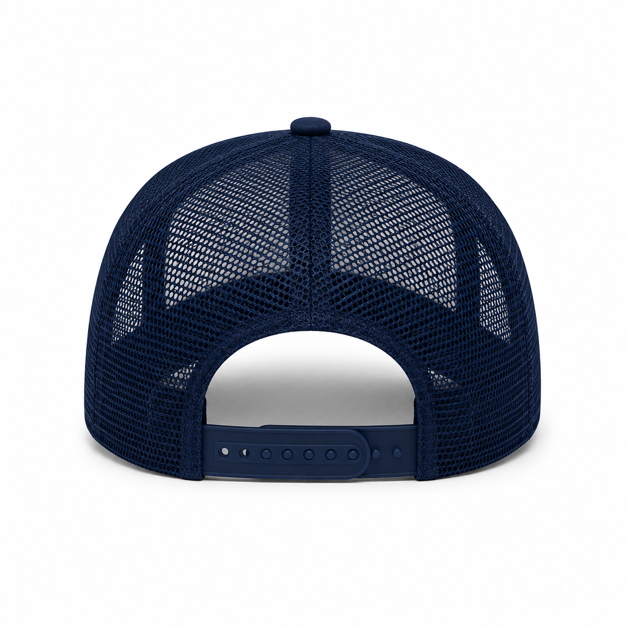 Lacivert Fileli Şapka Arkası Çıtçıt Ayarlı Gabardin Kumaş Unisex Trucker Şapka