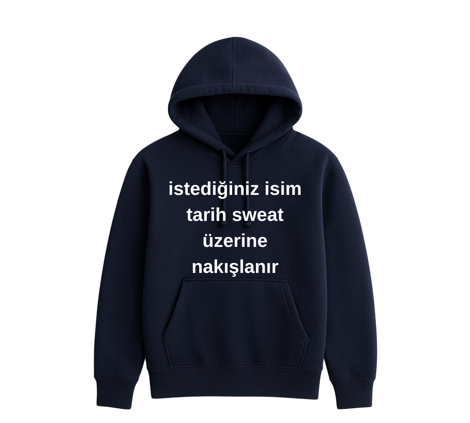 Kişiye Özel Nakışlı Hoodie – 300 GSM Şardonlu 3 İplik