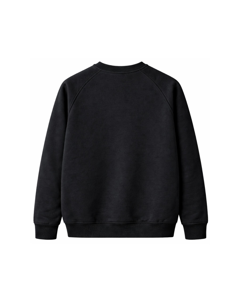 Goril Nakışlı Şardonsuz 3 İplik Unisex Sweatshirt Siyah