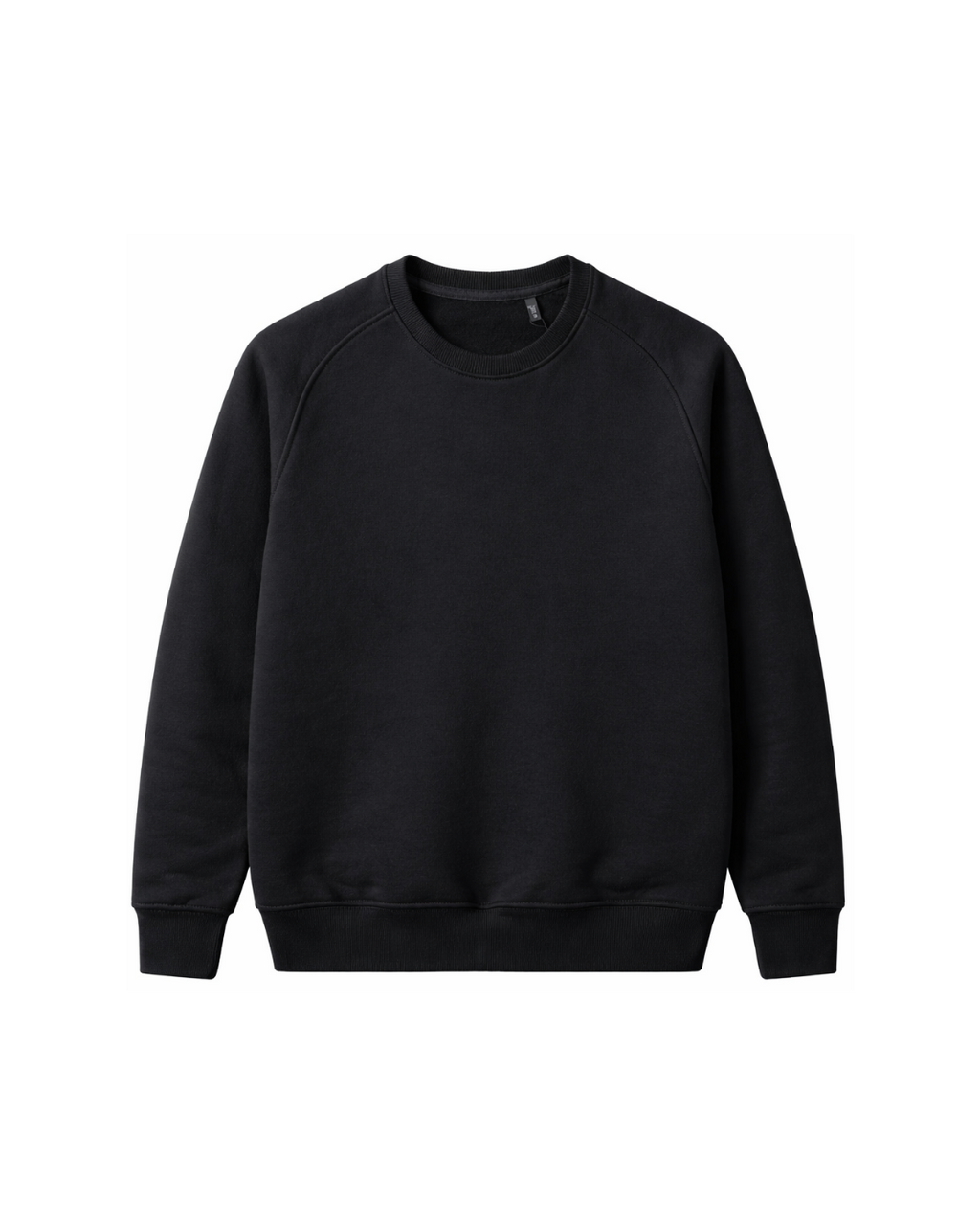 Goril Nakışlı Şardonsuz 3 İplik Unisex Sweatshirt Siyah