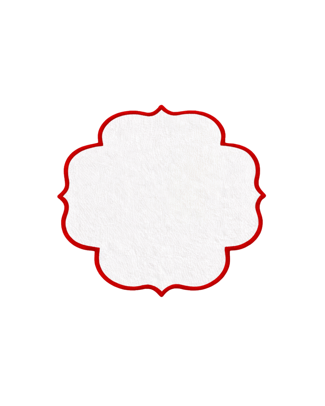 Nakışlı Keten Kahve Yanı Peçetesi – 14x14 cm | Renkli Kenar Detaylı Türk Kahvesi Sunum Peçetesi