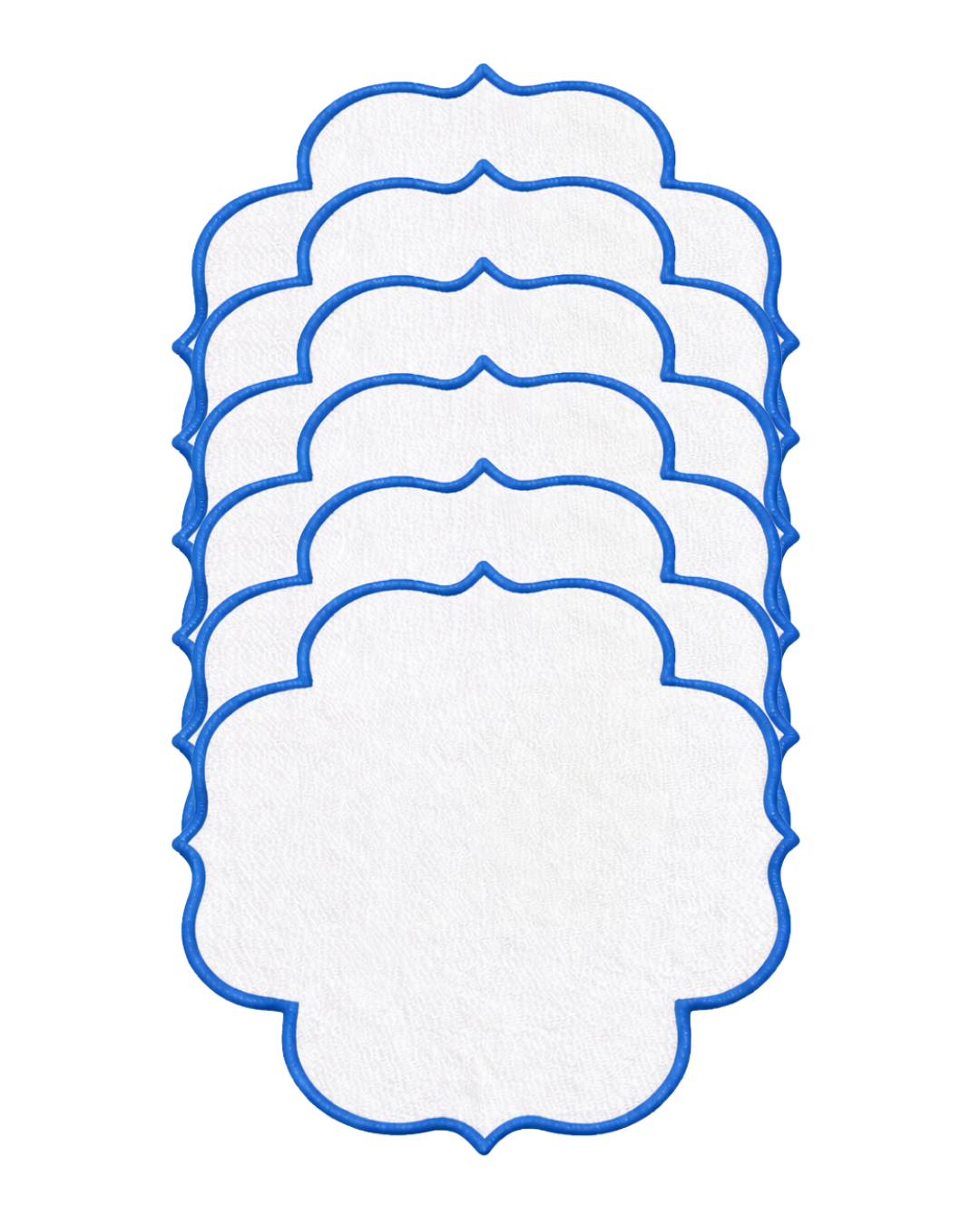 Nakışlı Keten Kahve Yanı Peçetesi – 14x14 cm | Renkli Kenar Detaylı Türk Kahvesi Sunum Peçetesi