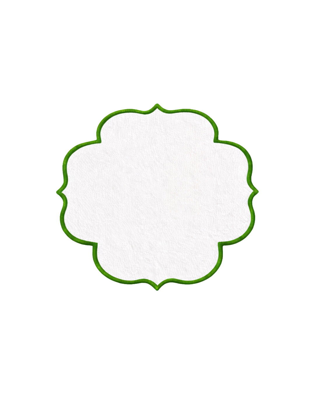 Nakışlı Keten Kahve Yanı Peçetesi – 14x14 cm | Renkli Kenar Detaylı Türk Kahvesi Sunum Peçetesi