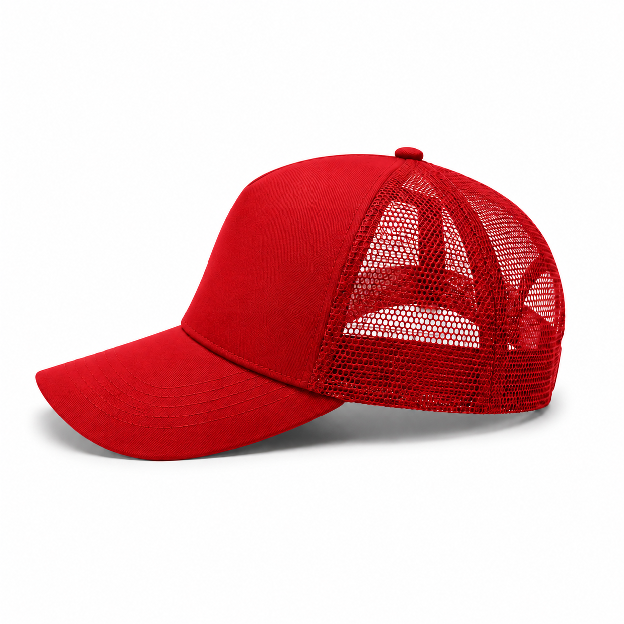 Lacivert Fileli Şapka Arkası Çıtçıt Ayarlı Gabardin Kumaş Unisex Trucker Şapka