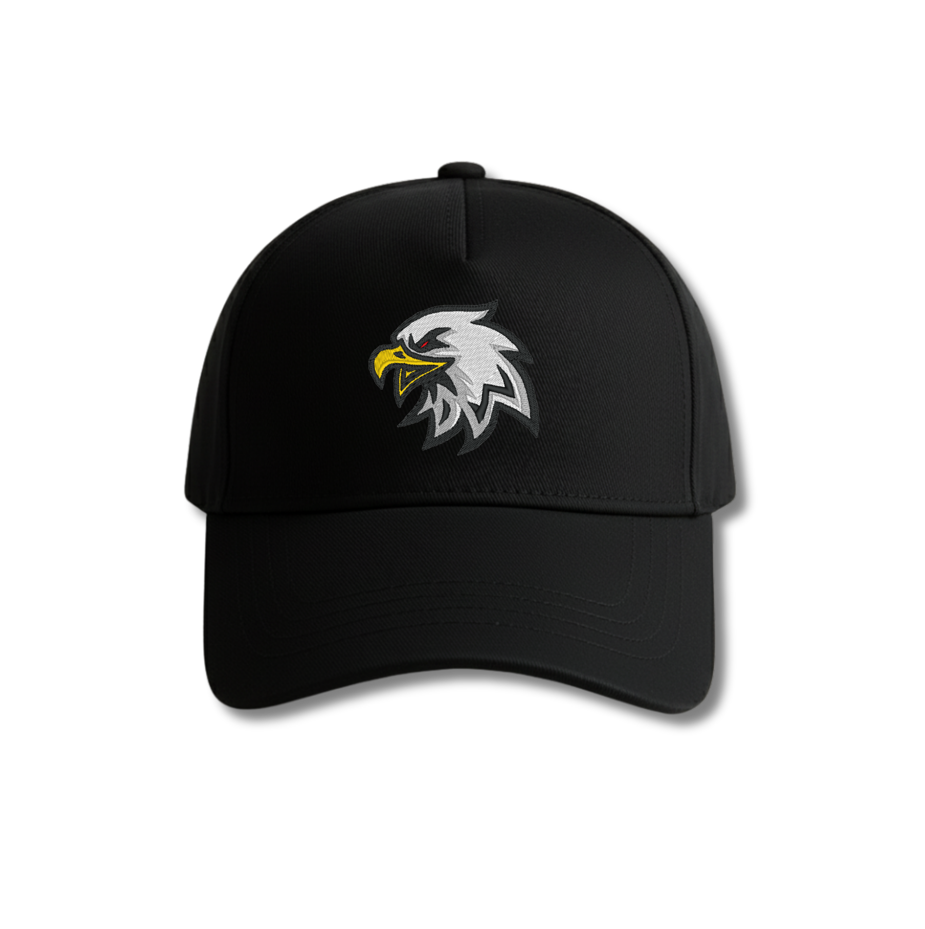 Kartal Nakışlı Siyah %100 Cotton Şapka | Metal Toka Ayarlı Unisex