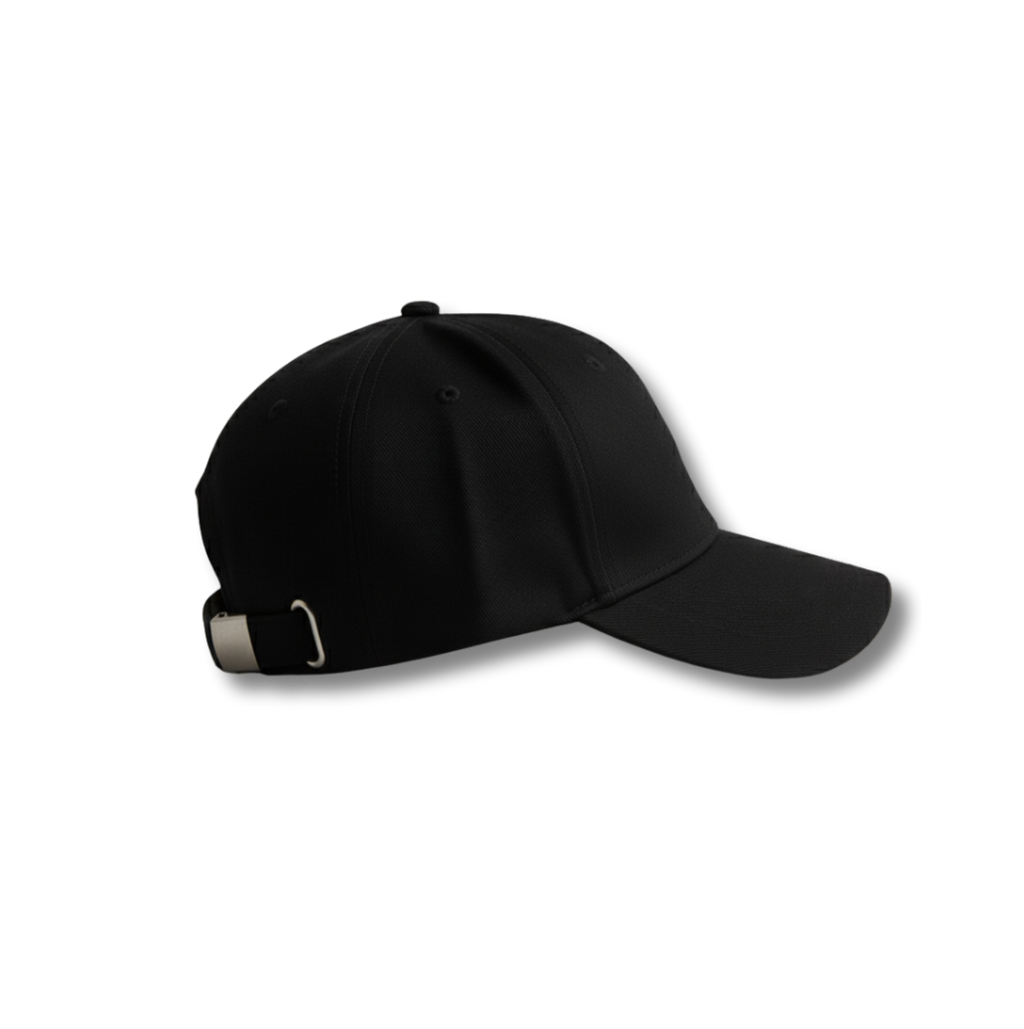 Kaplan Nakışlı Siyah %100 Cotton Şapka | Metal Toka Ayarlı Unisex