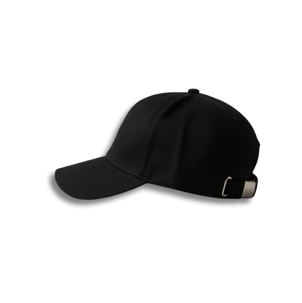Kaplan Nakışlı Siyah %100 Cotton Şapka | Metal Toka Ayarlı Unisex